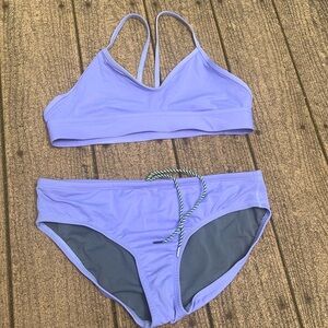 Jolyn Bikini Mara Top and Ally Bottoms - L - Lavender